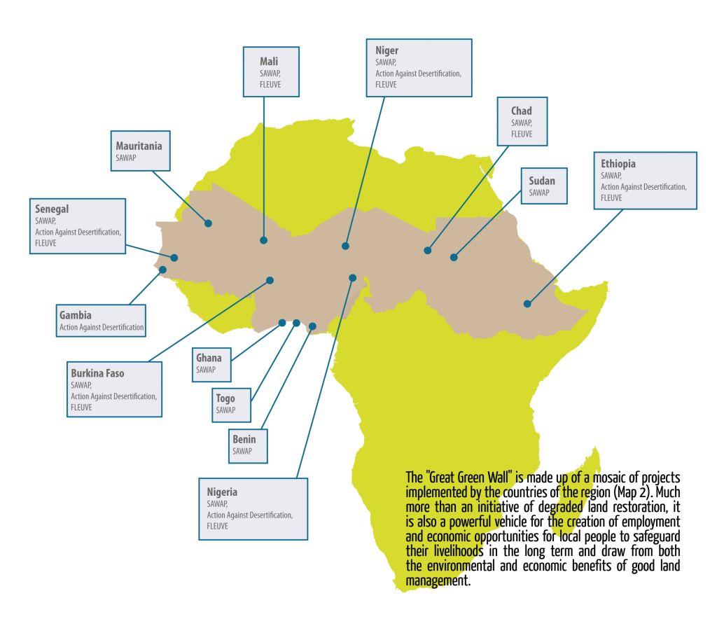 African countries came together to plant an 8,000km long wall of trees